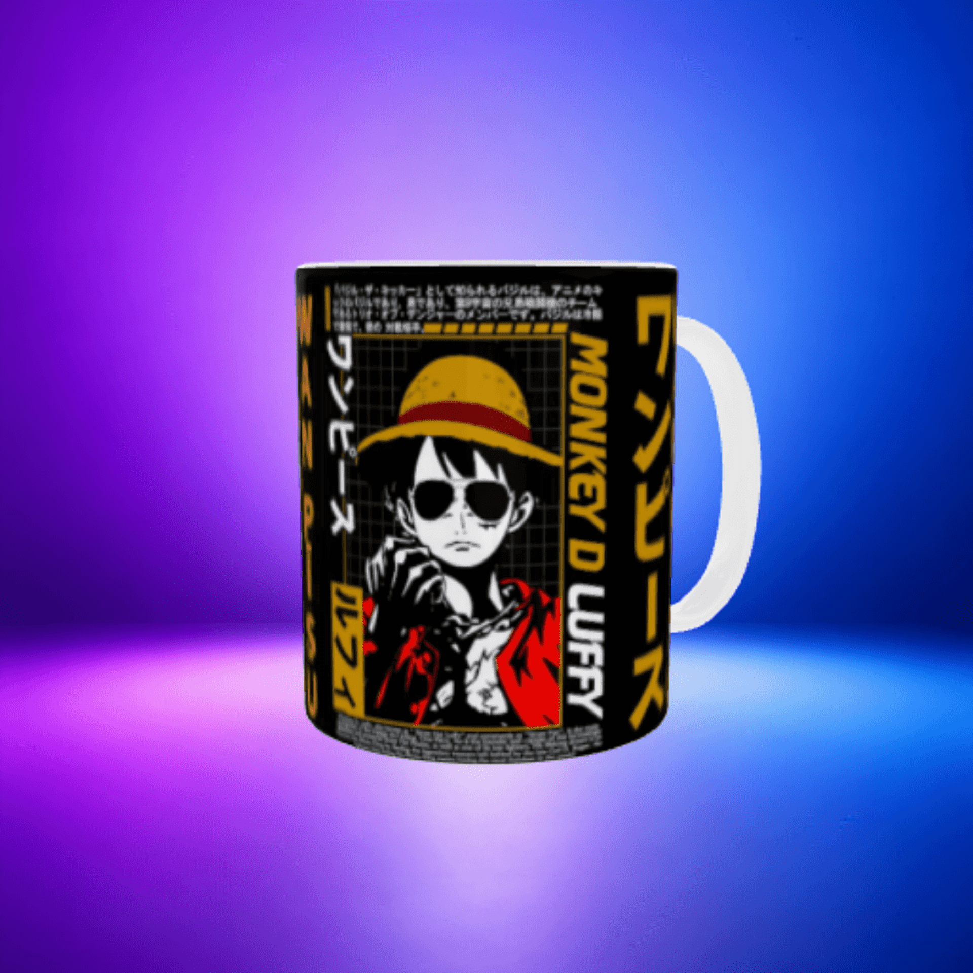 Taza Soul King Brook y Monkey D. Luffy One Piece - 3