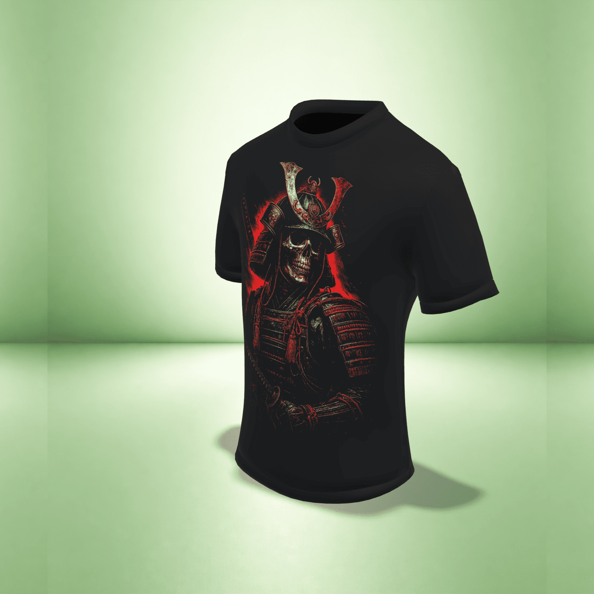 Camiseta Samurai Calavera 100% Algodón | Streetwear Dark Japonés | Unisex S-2XL - 3
