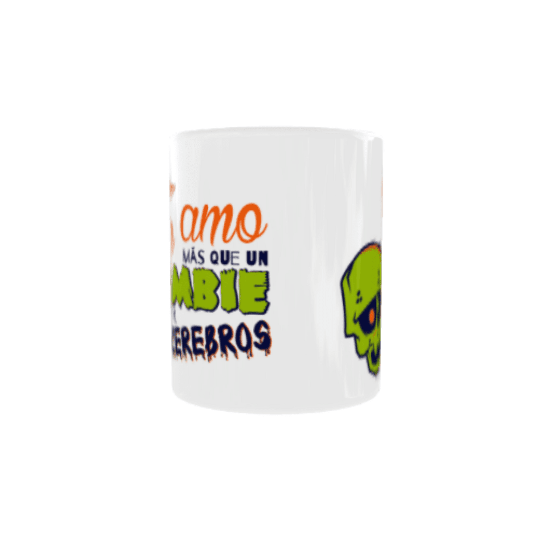 Taza “Te Amo Más que un Zombie Ama Comer Cerebros” – Amor Monstruosamente Fuerte - 3