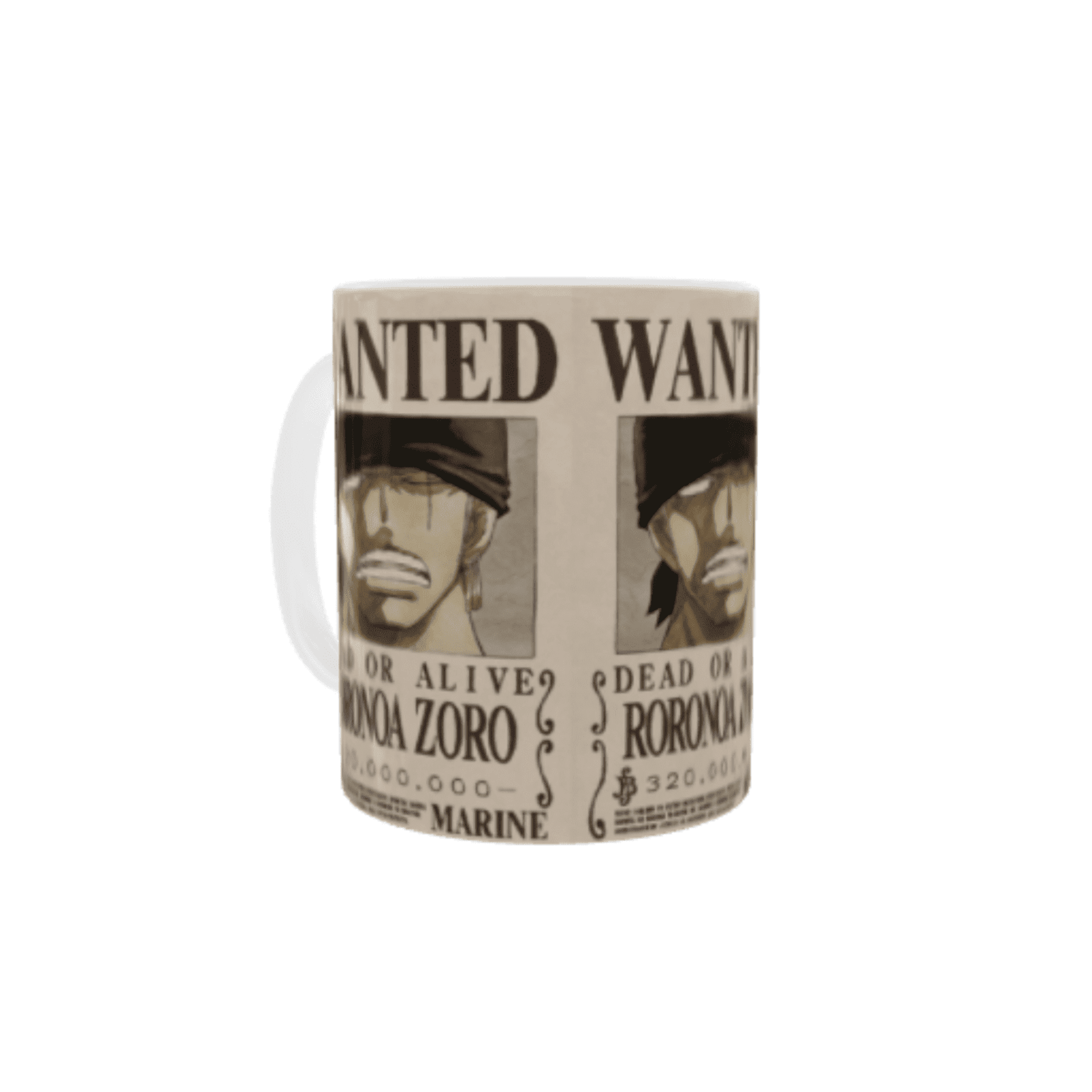 Taza Wanted Roronoa Zoro – Recompensa de 320 millones - 3