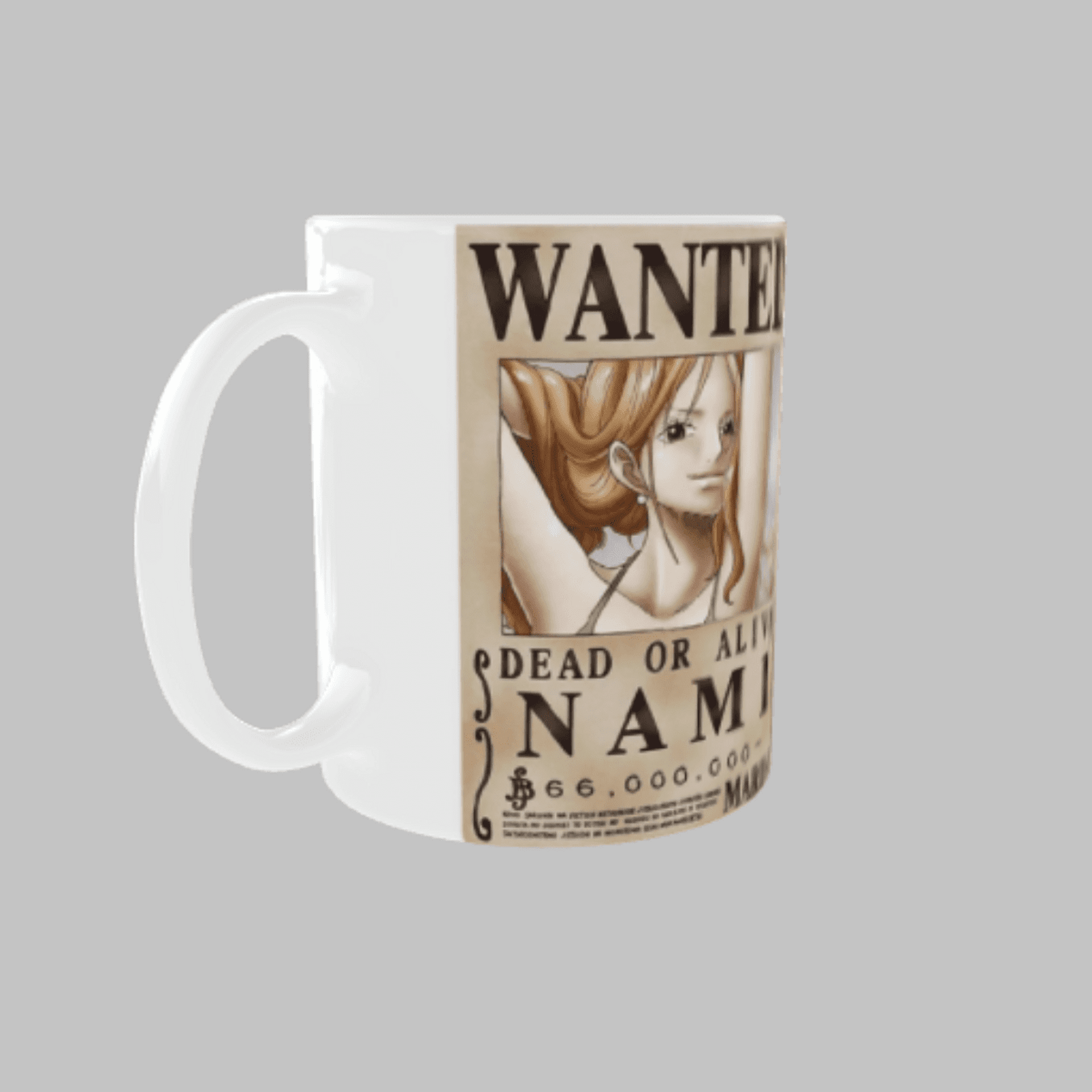 Taza “Wanted Nami” – One Piece | Cartel de Se Busca con Estilo Pirata - 5
