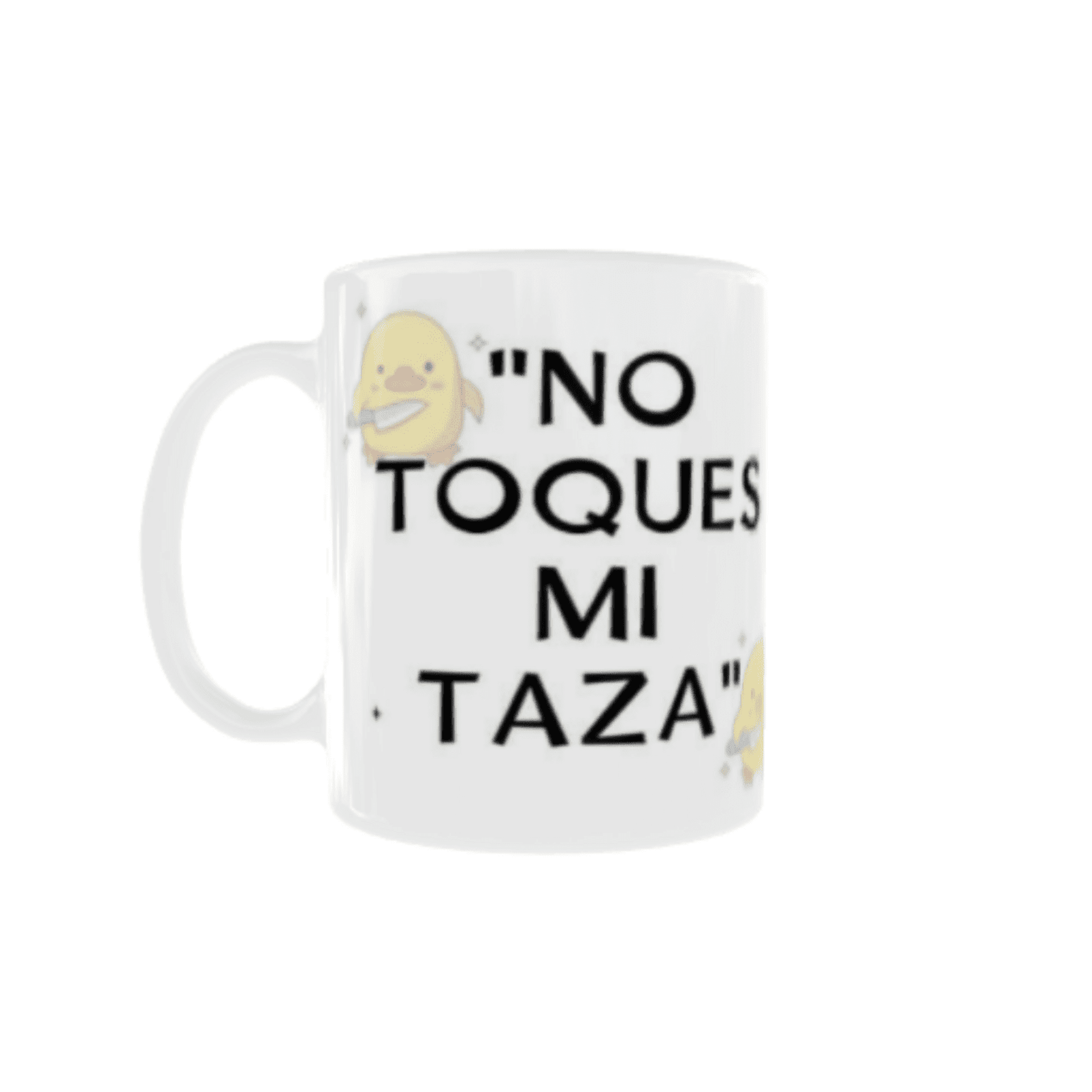 Taza Frase Divertida – "No toques mi taza. Dormí poco, dormí mal, tengo estrés" - 4