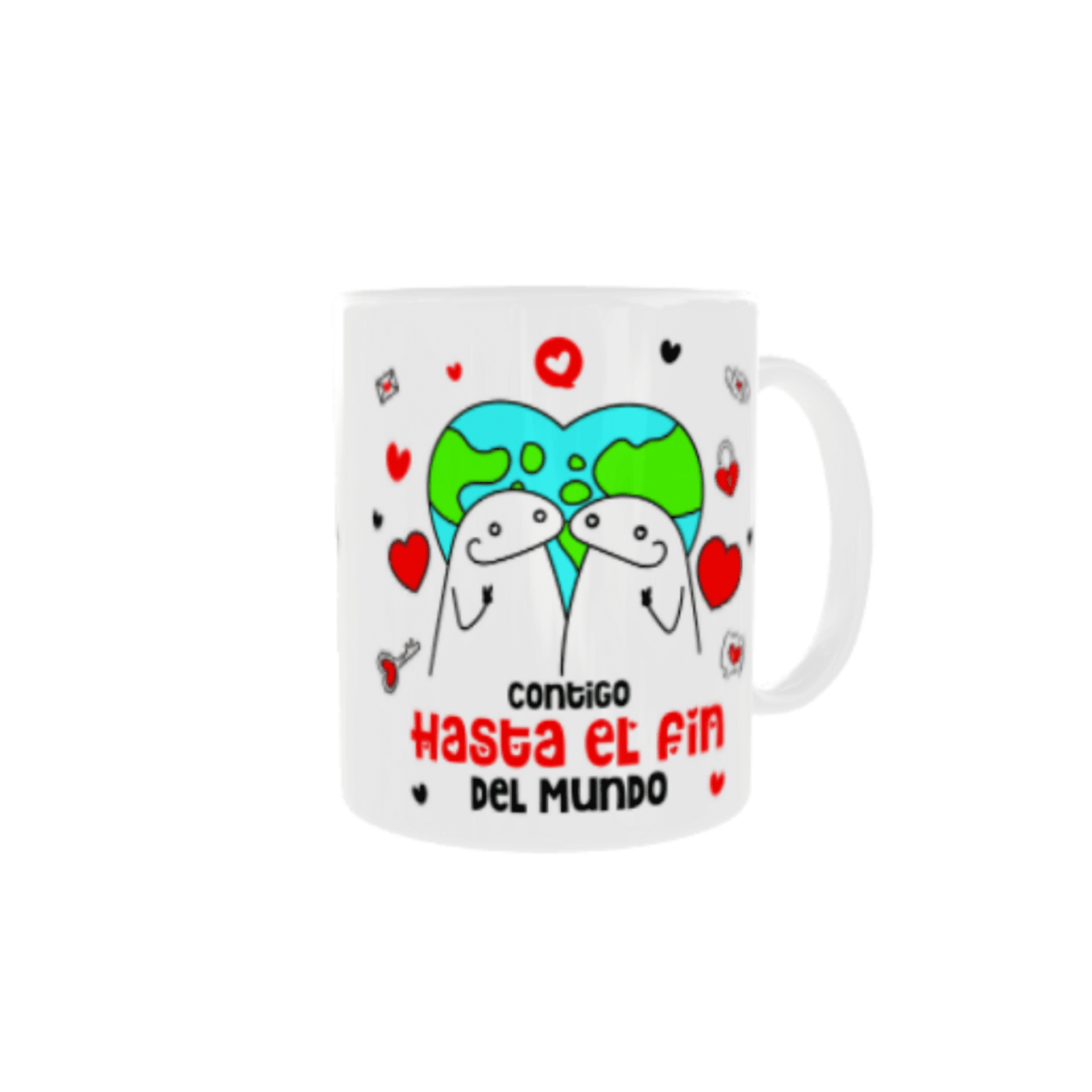 Taza Flork “Contigo Hasta el Fin del Mundo” – Amor en Clave de Meme - 2