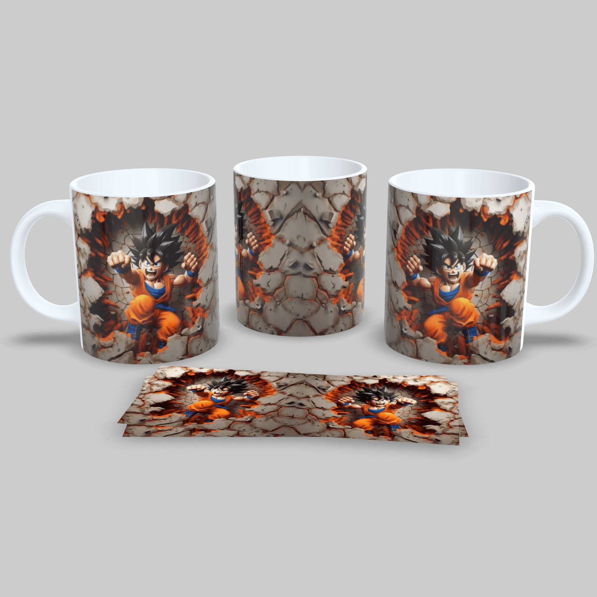 Taza Goku Rompiendo Muro - 1