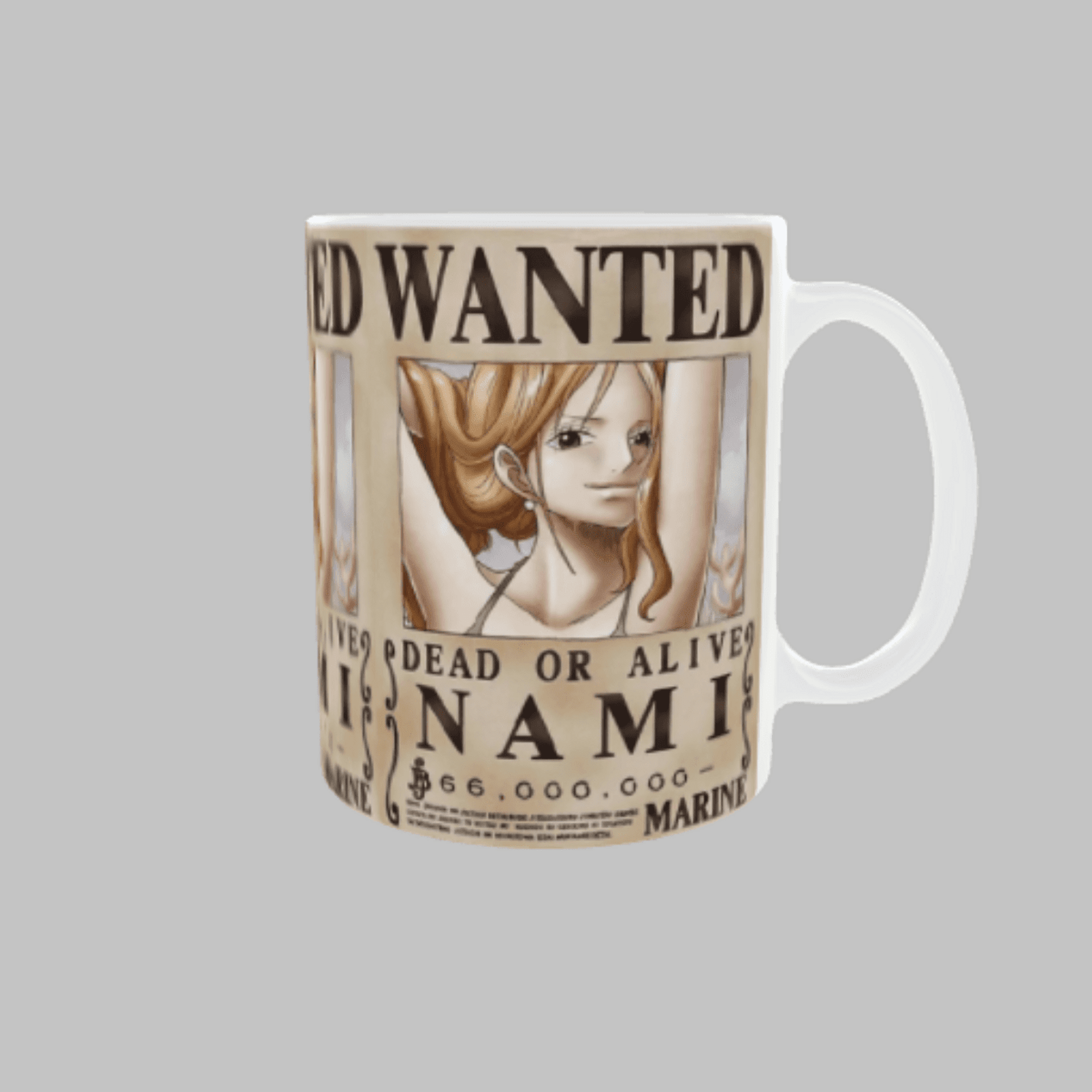Taza “Wanted Nami” – One Piece | Cartel de Se Busca con Estilo Pirata - 3