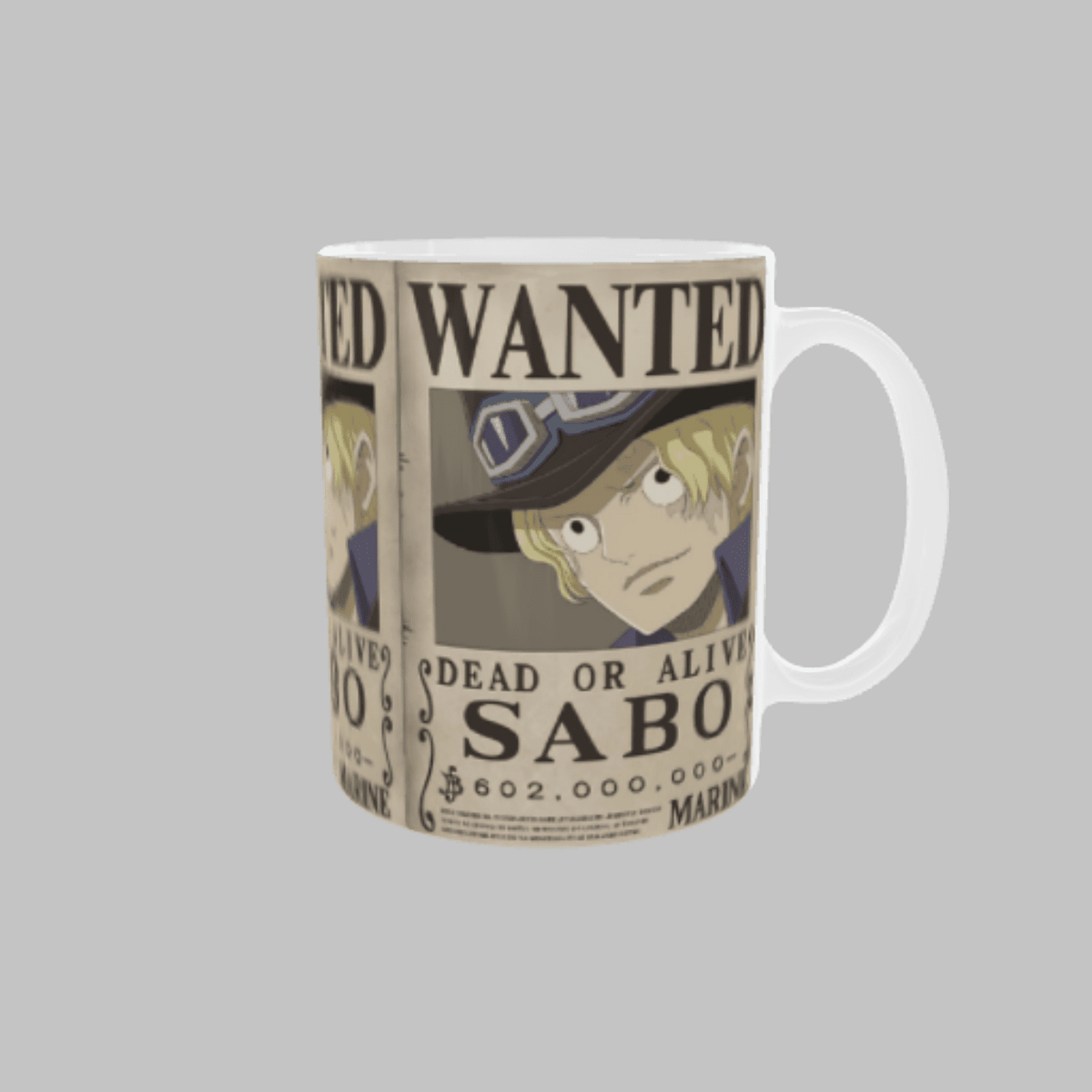 Taza Cartel Wanted Se Busca Sabo – One Piece - 3