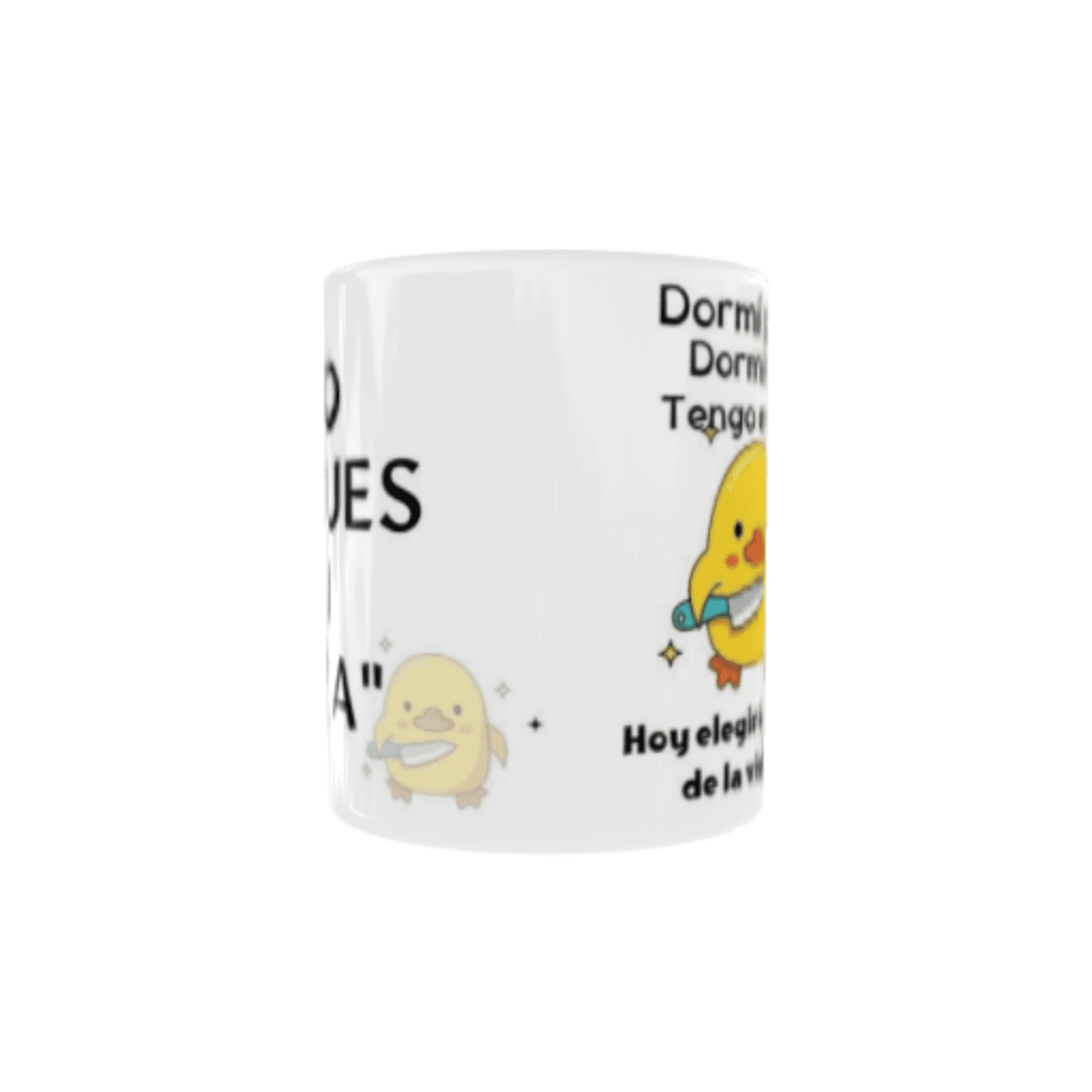 Taza Frase Divertida – "No toques mi taza. Dormí poco, dormí mal, tengo estrés" - 3