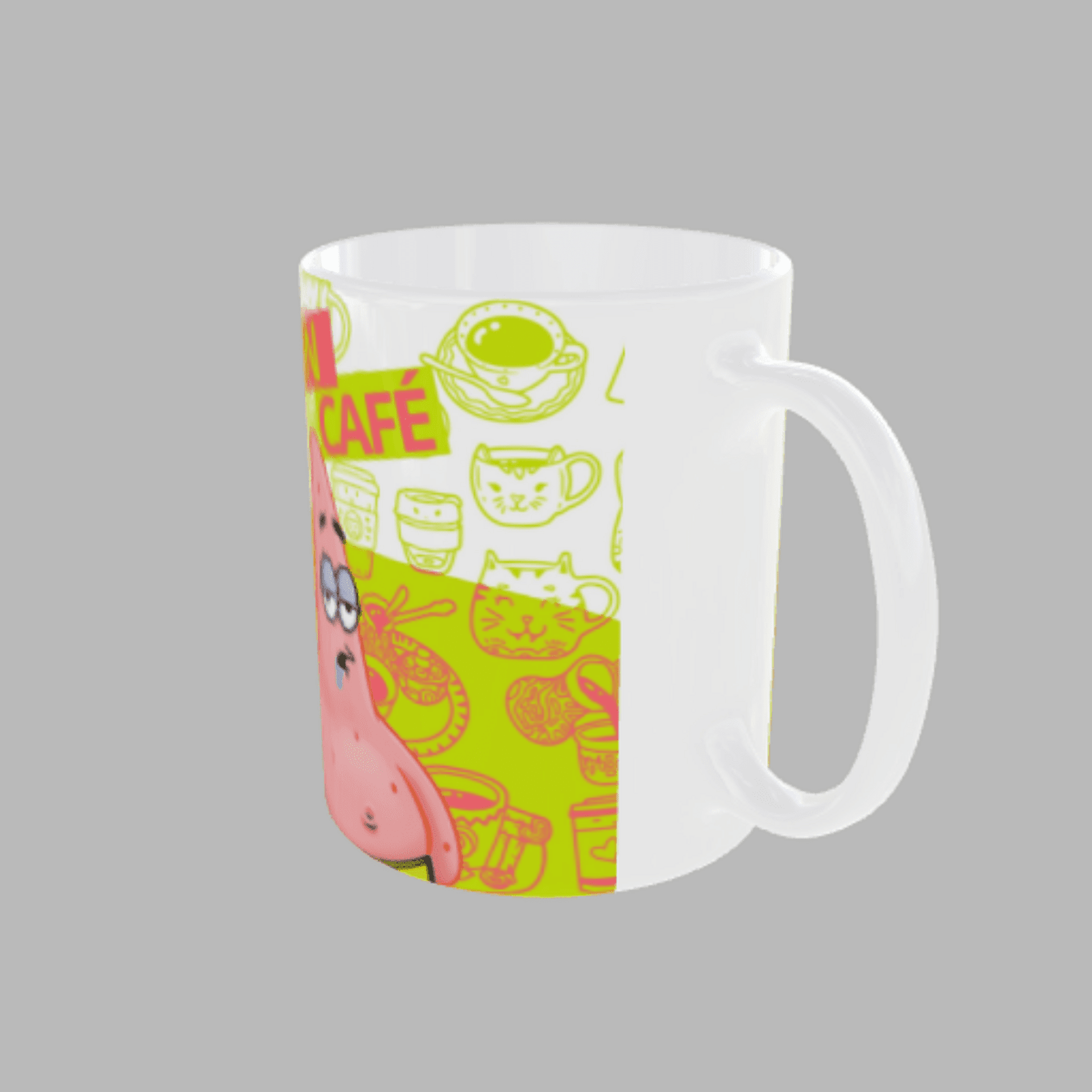 Taza Patricio Estrella Bob Esponja “Con Café / Sin Café” - 4