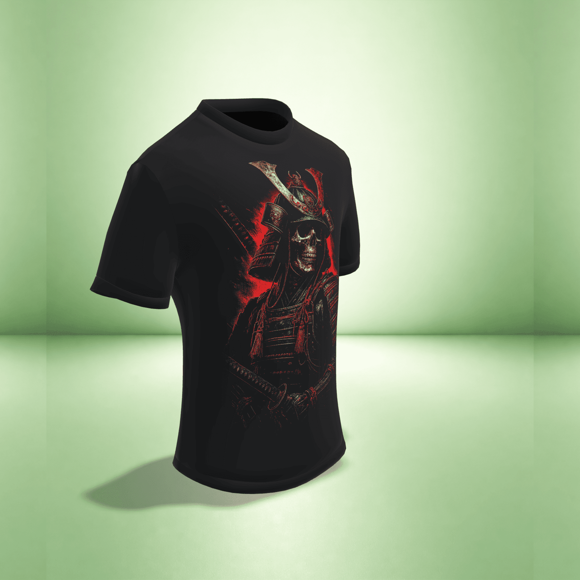 Camiseta Samurai Calavera 100% Algodón | Streetwear Dark Japonés | Unisex S-2XL - 5