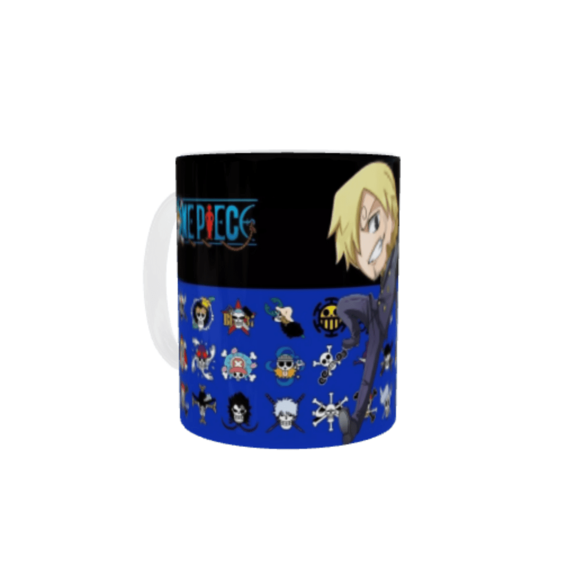 Taza Sanji Chibi – One Piece | Diseño Pirata con Bandera y Actitud - 5