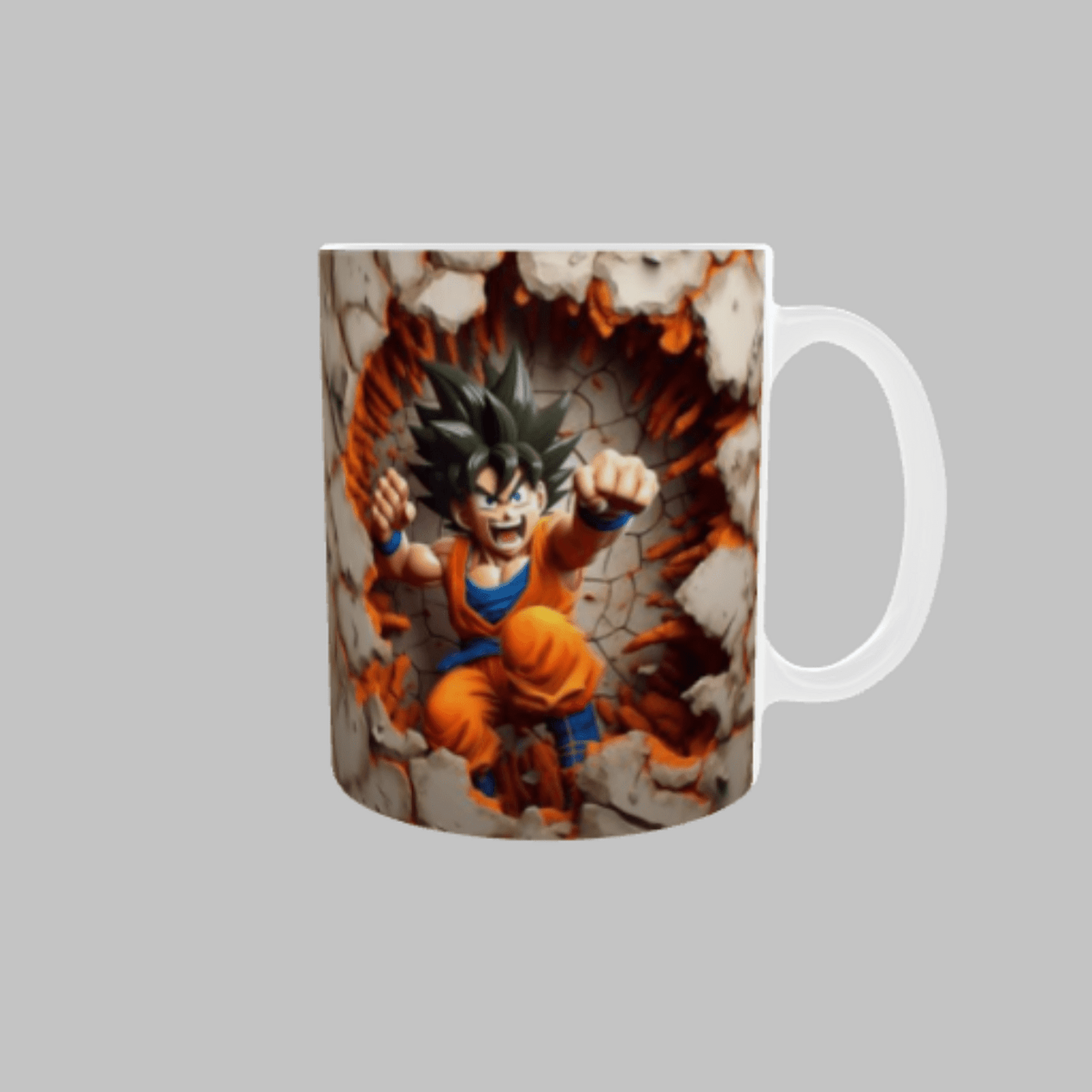 Taza Goku Rompiendo Muro - 3