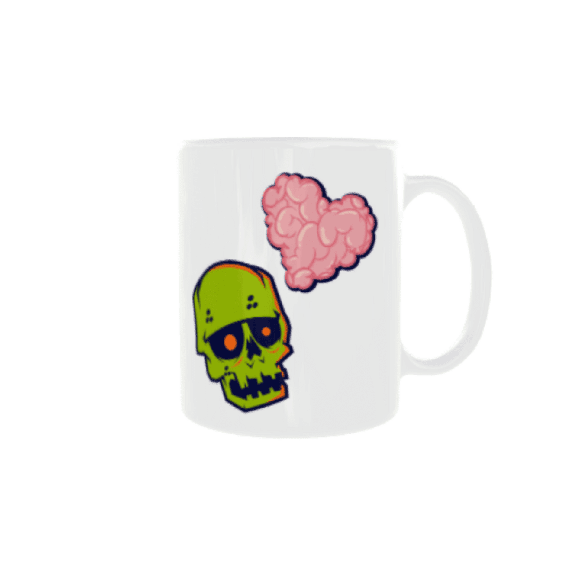 Taza “Te Amo Más que un Zombie Ama Comer Cerebros” – Amor Monstruosamente Fuerte - 5