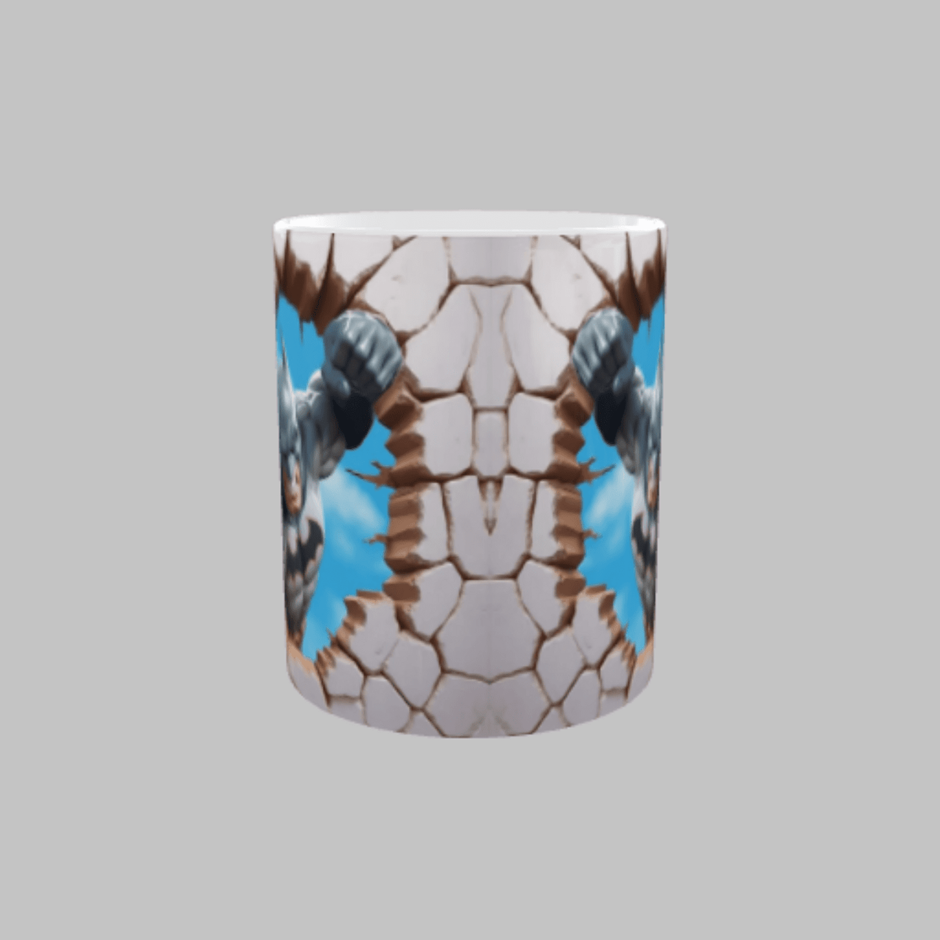 Taza Superhéroe Murciélago Rompiendo la Pared - 3