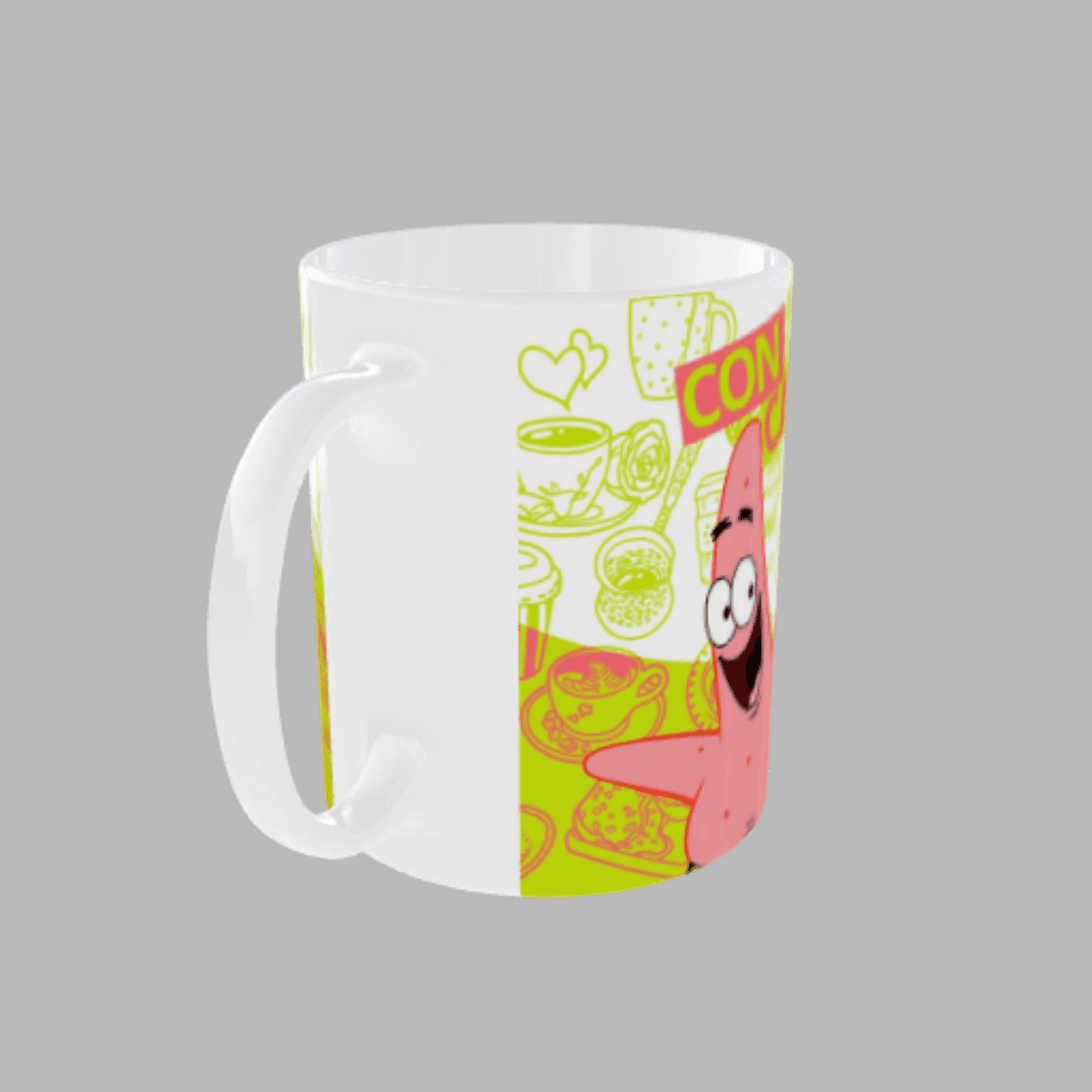 Taza Patricio Estrella Bob Esponja “Con Café / Sin Café” - 5