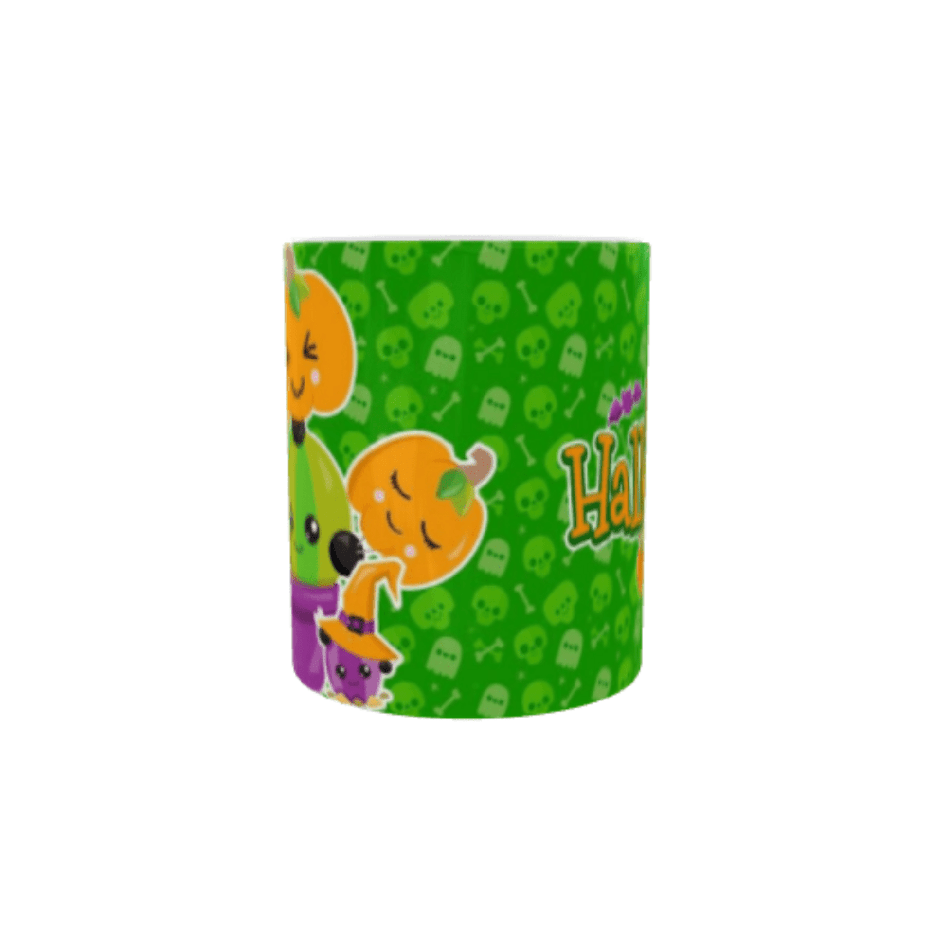Taza Feliz Halloween Calabazas y Cactus Kawaii - 3