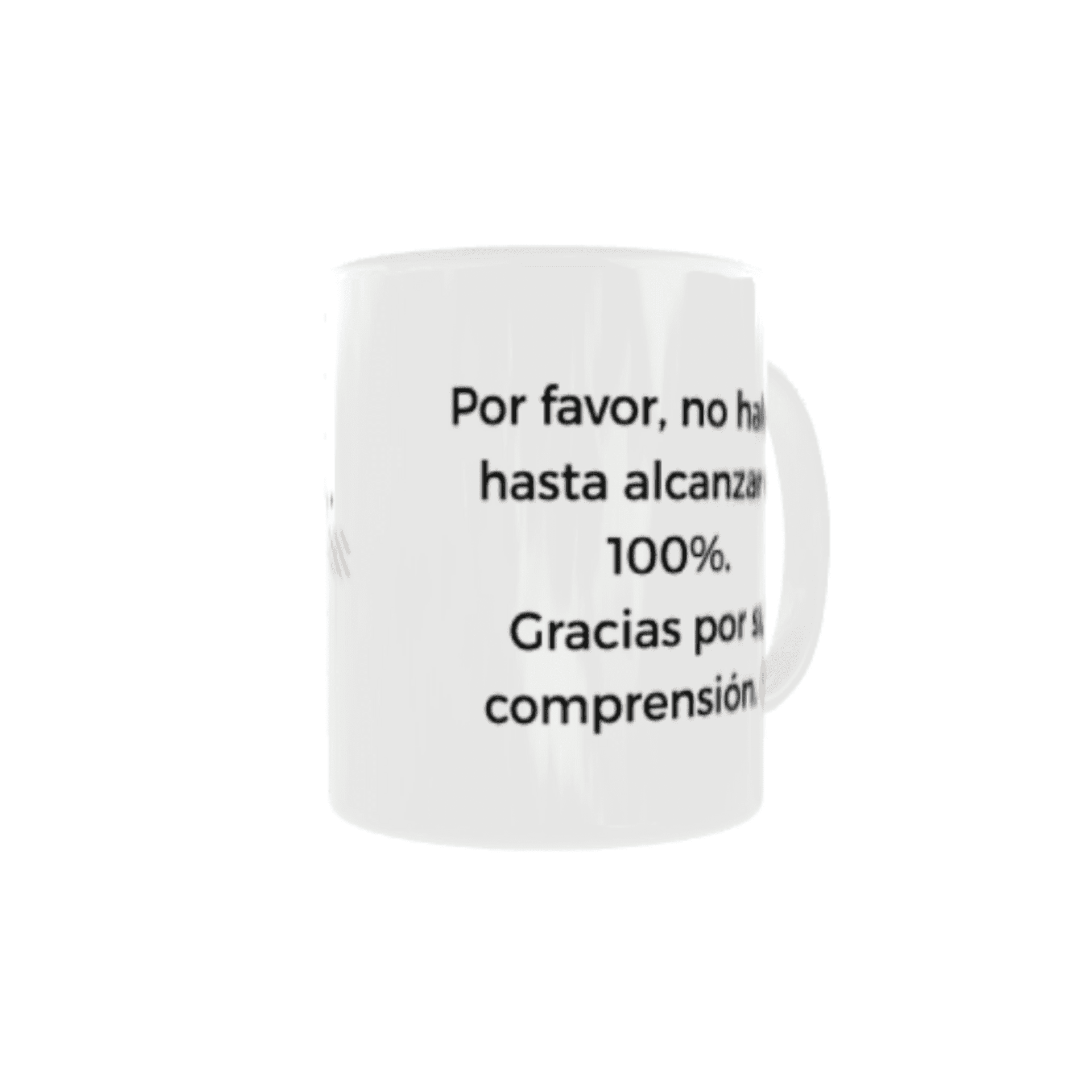 Taza “Cargando Energía 24% – Por Favor No Hablar” - 4