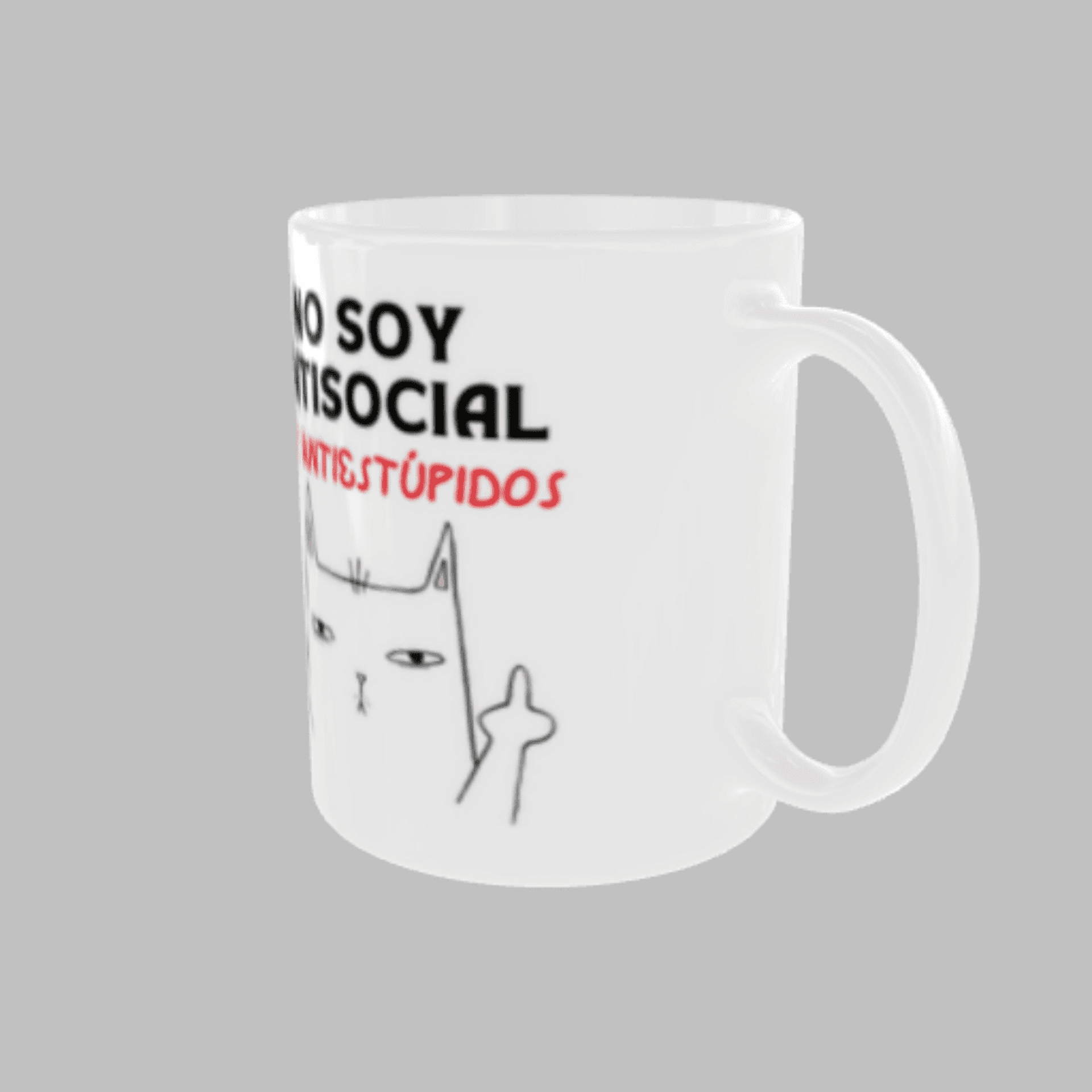 Taza “No soy antisocial, soy antiestúpidos” - 4