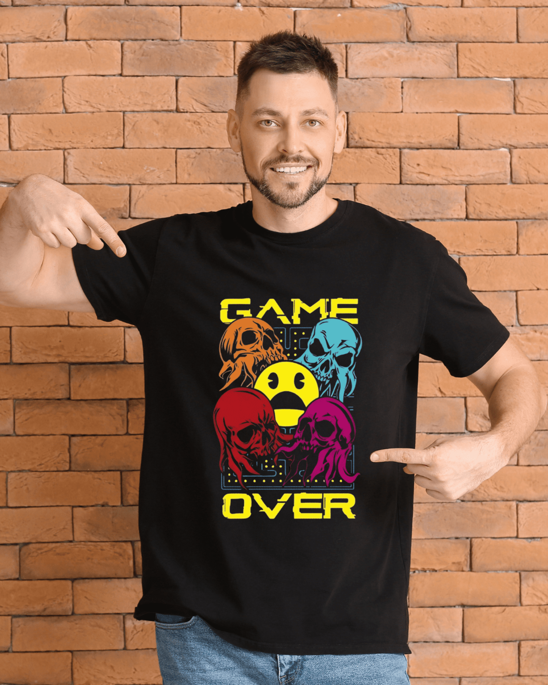 Camiseta Negra Gamer Over - 2