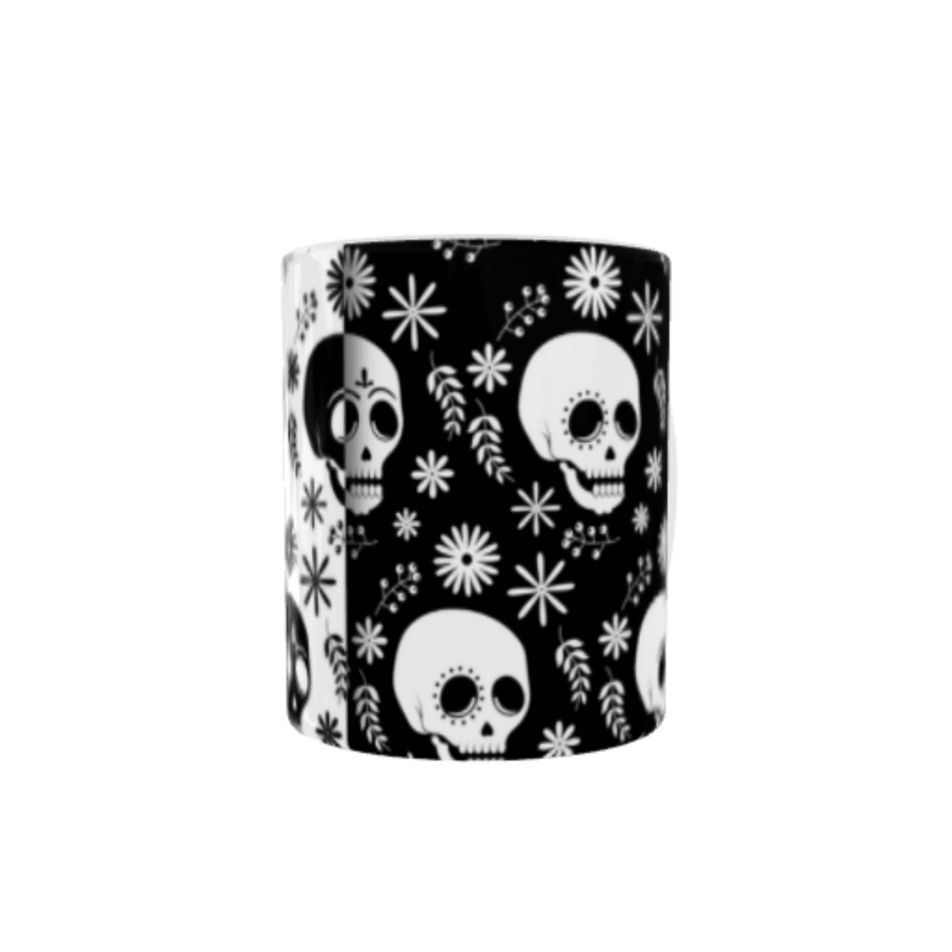 Taza Calaveras Blanco y Negro - 2