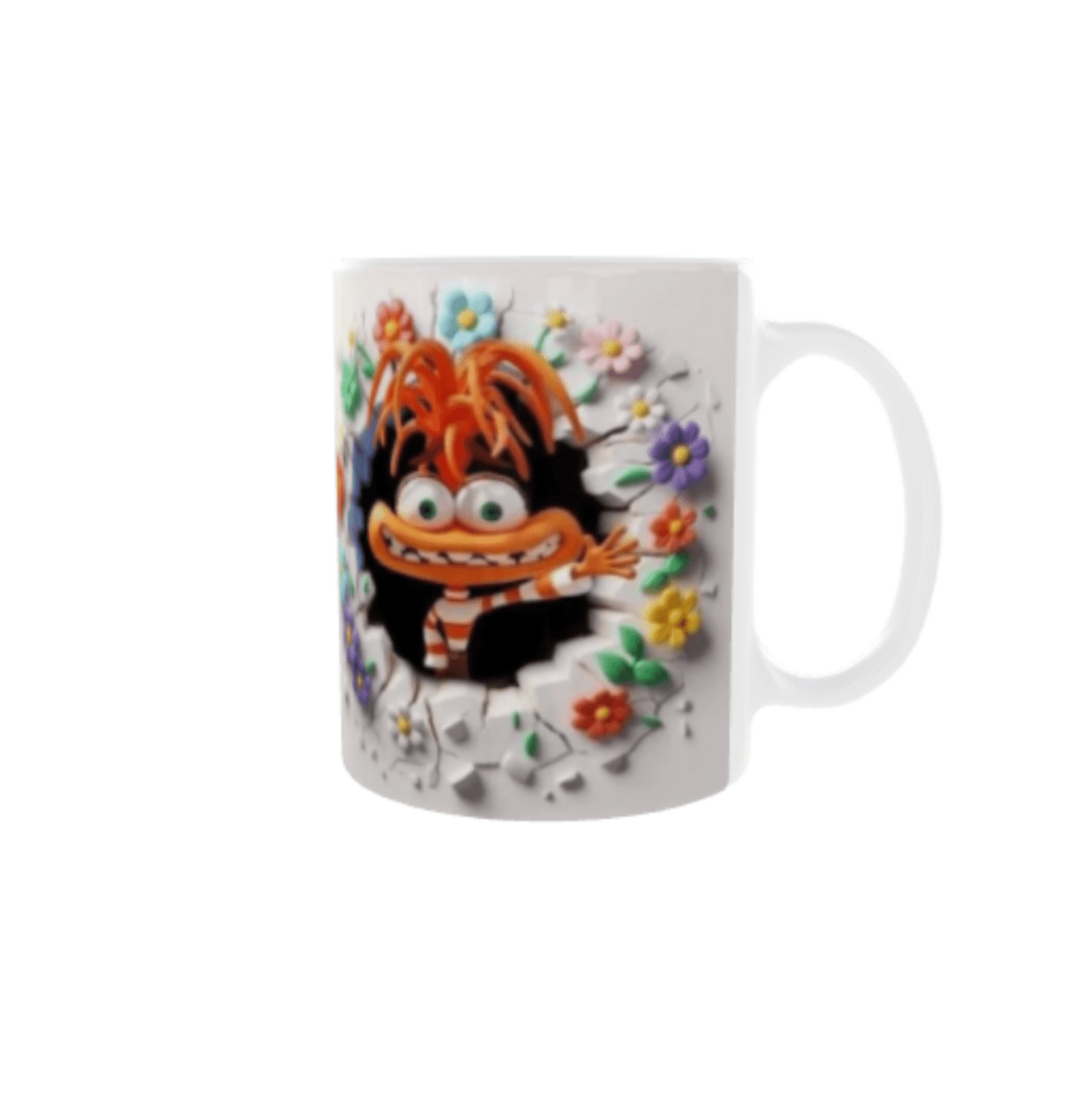 Taza Ansiedad Divertido con Flores - 2