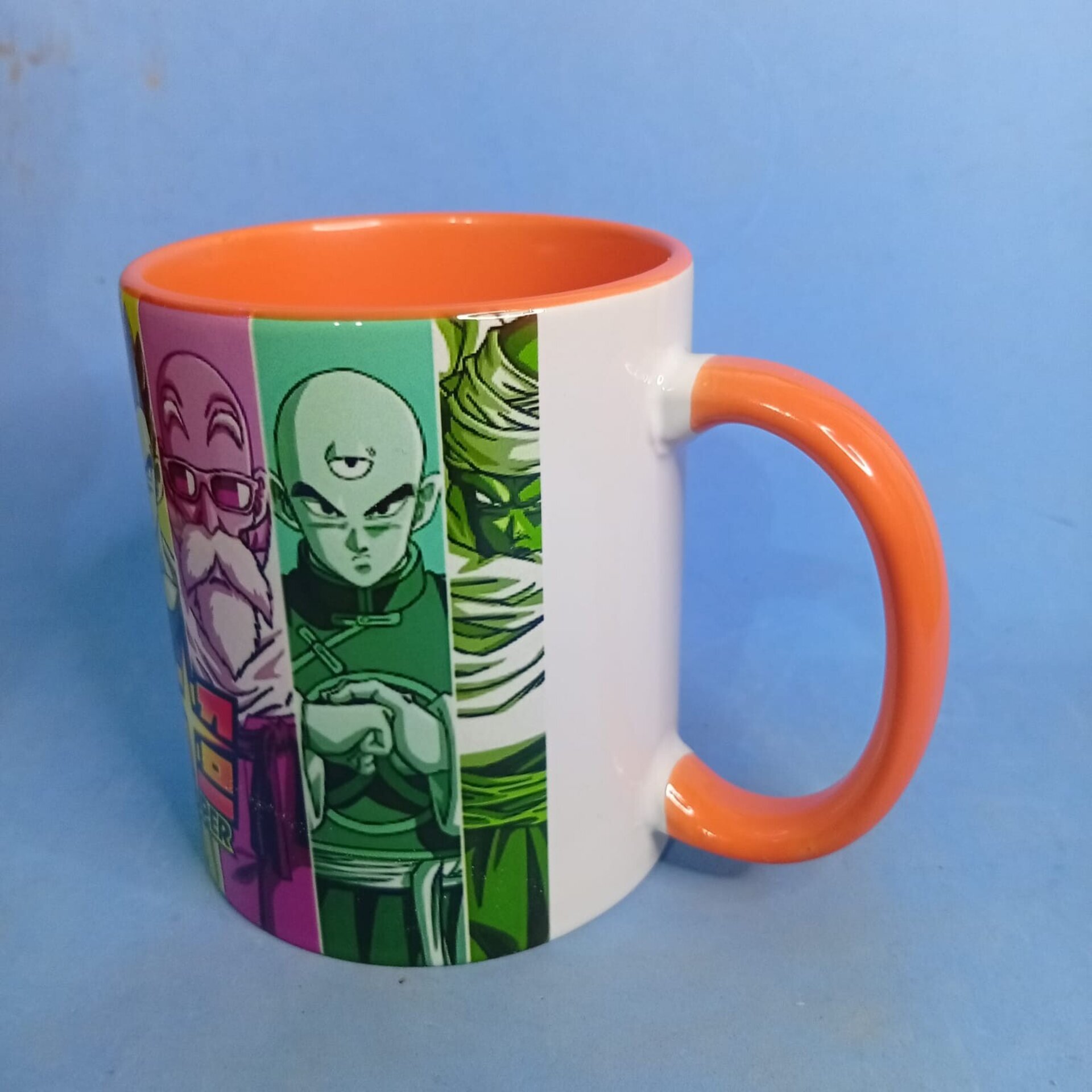 Taza Dragon Ball Super Personajes Asa e Interior Naranja - 2