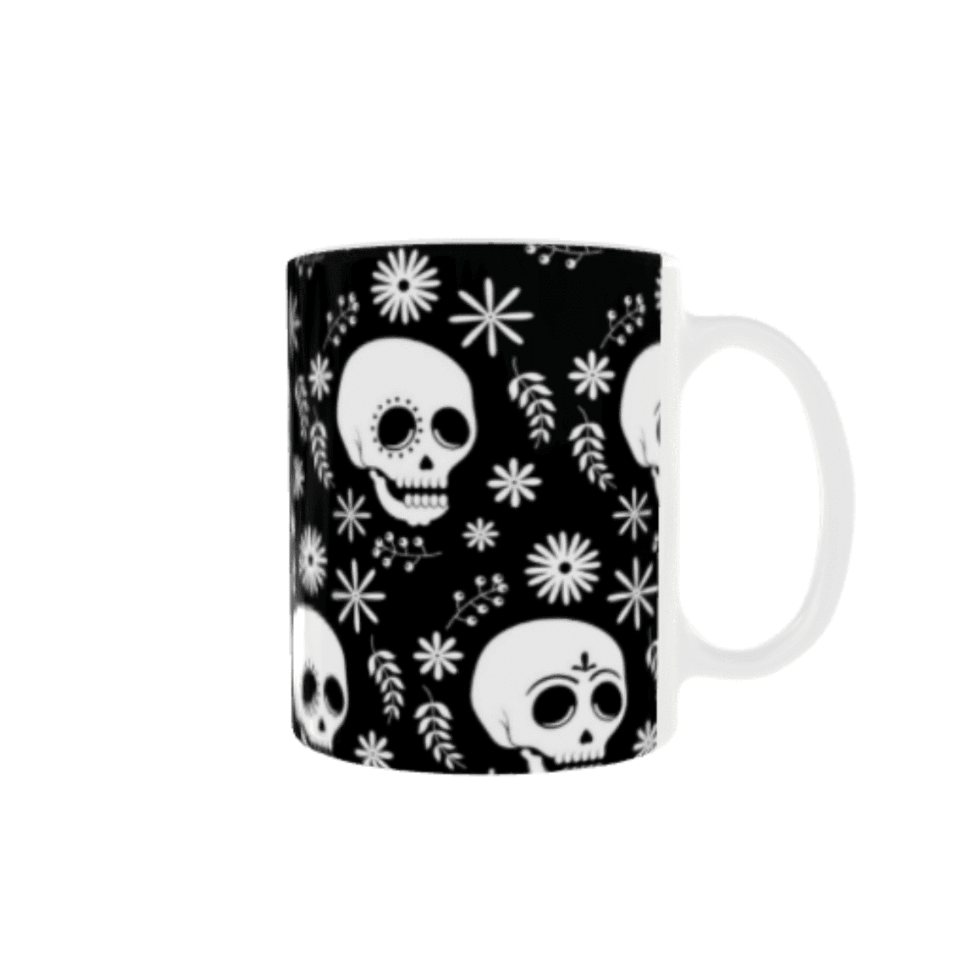 Taza Calaveras Blanco y Negro - 3