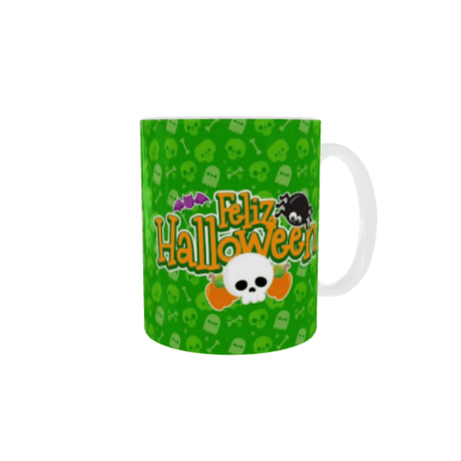 Taza Feliz Halloween Calabazas y Cactus Kawaii - 4