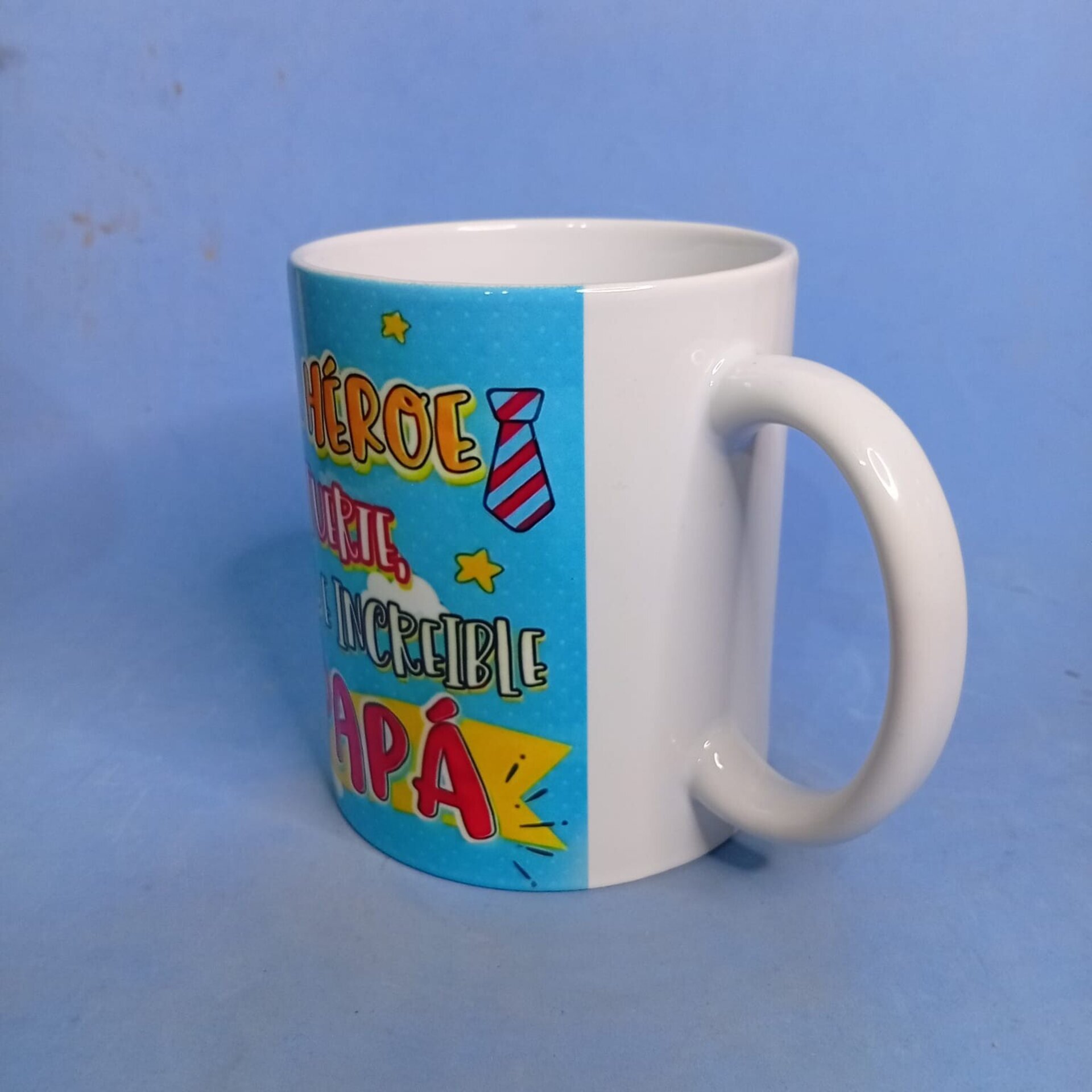 Taza "El superhéroe más fuerte, valiente e increíble es mi papá" – ¡Para el mejo - 5