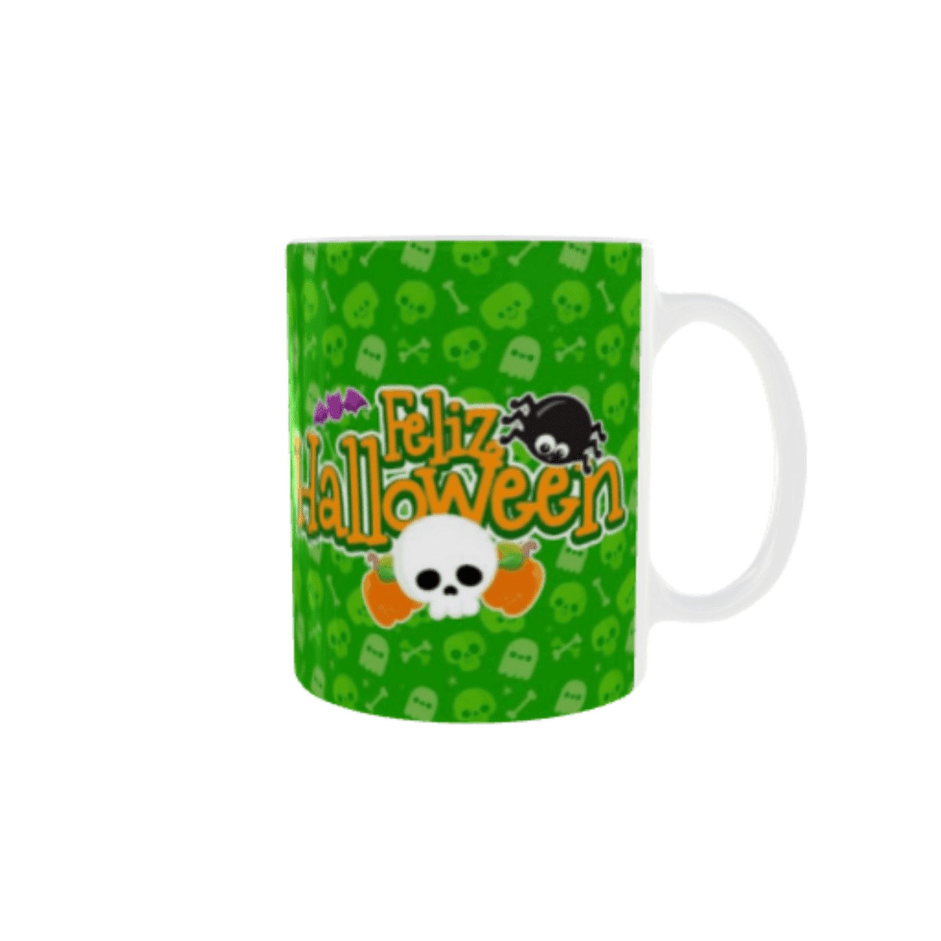 Taza Feliz Halloween Calabazas y Cactus Kawaii - 5