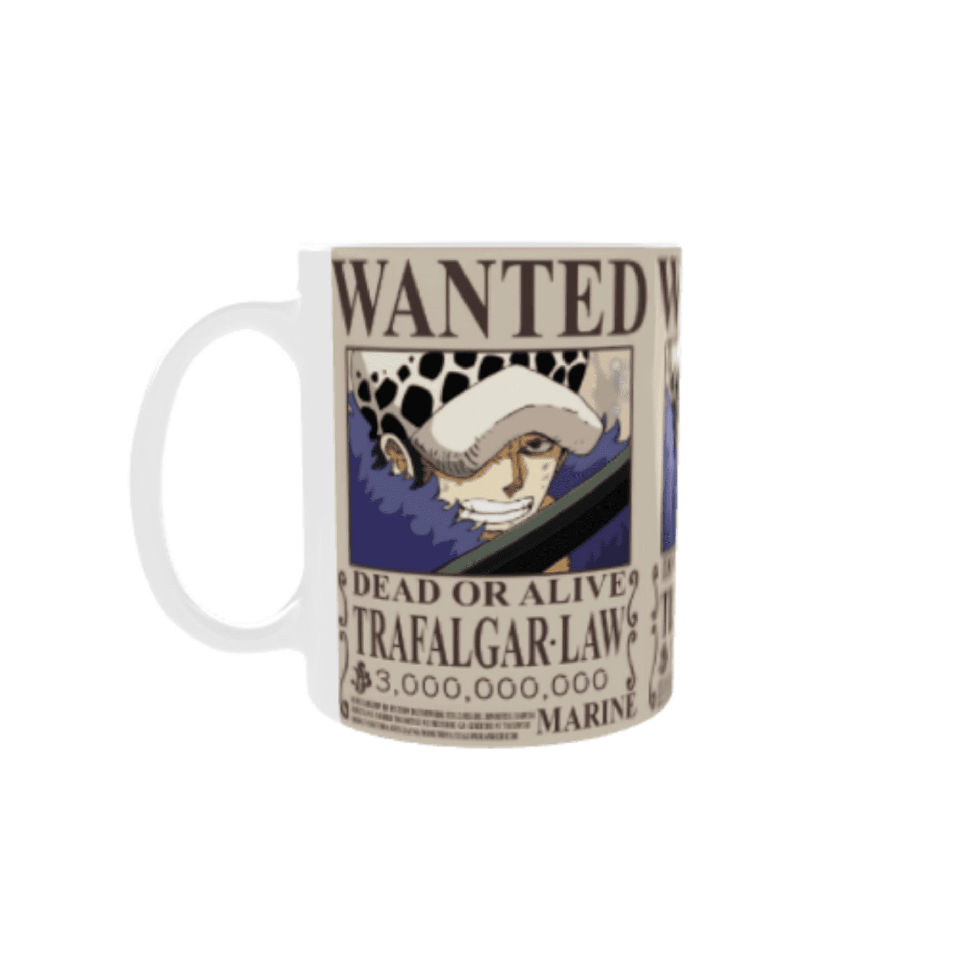 Taza "Wanted Se Busca Trafalgar Law – One Piece – Nueva Recompensa" - 1