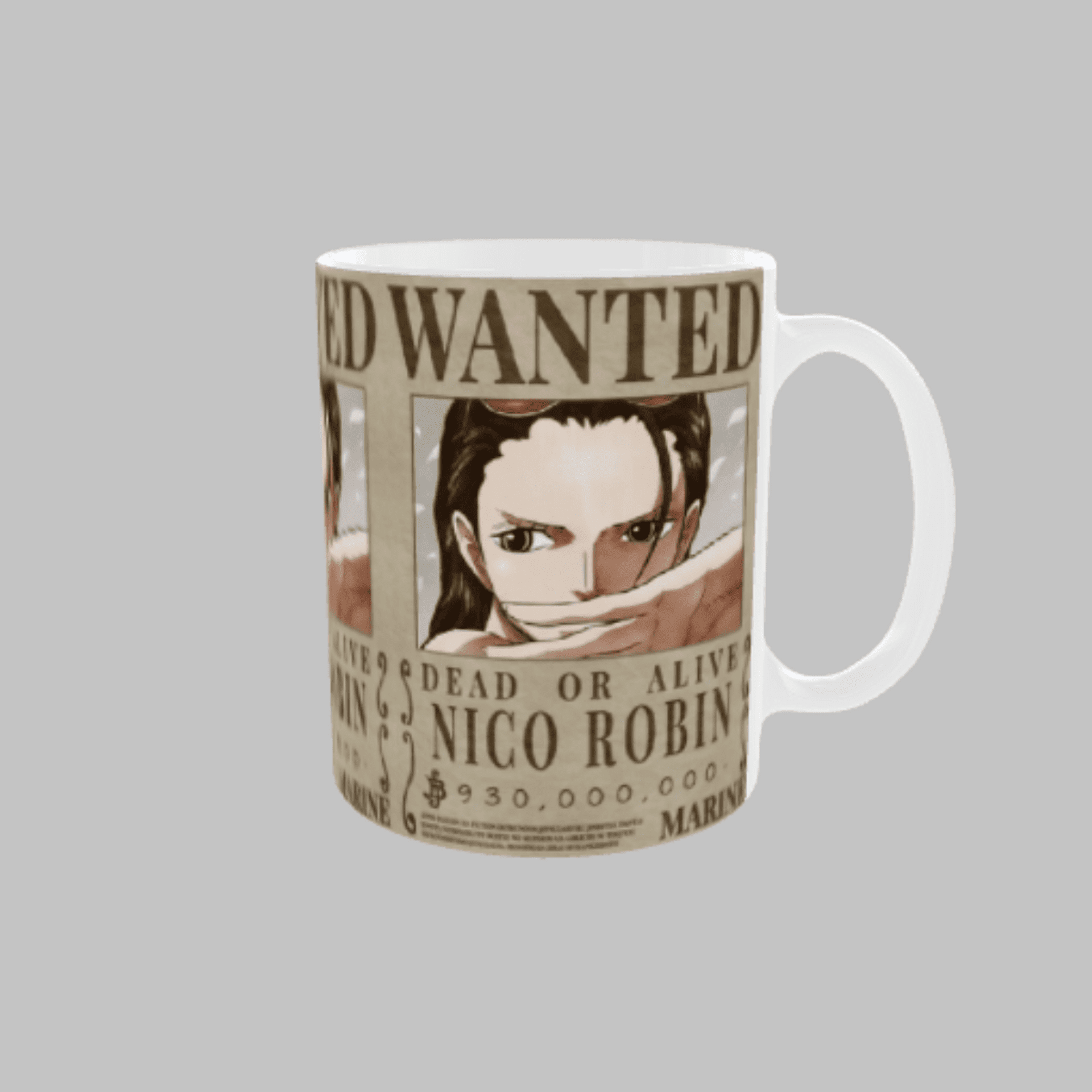 Taza Cartel Wanted Se Busca Nico Robin – One Piece Nueva Recompensa - 3