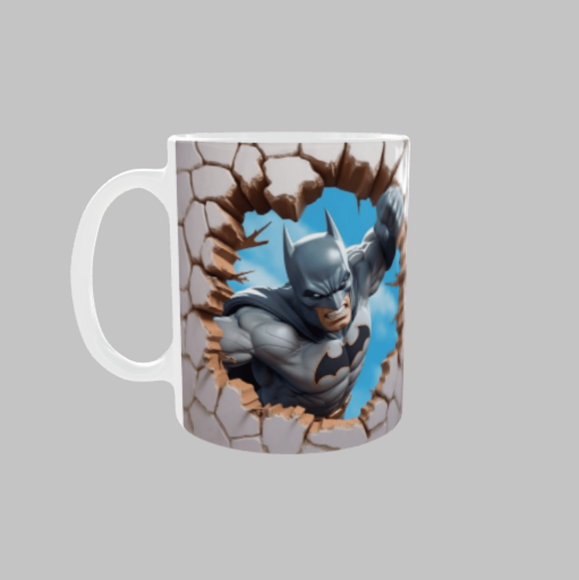 Taza Superhéroe Murciélago Rompiendo la Pared - 5