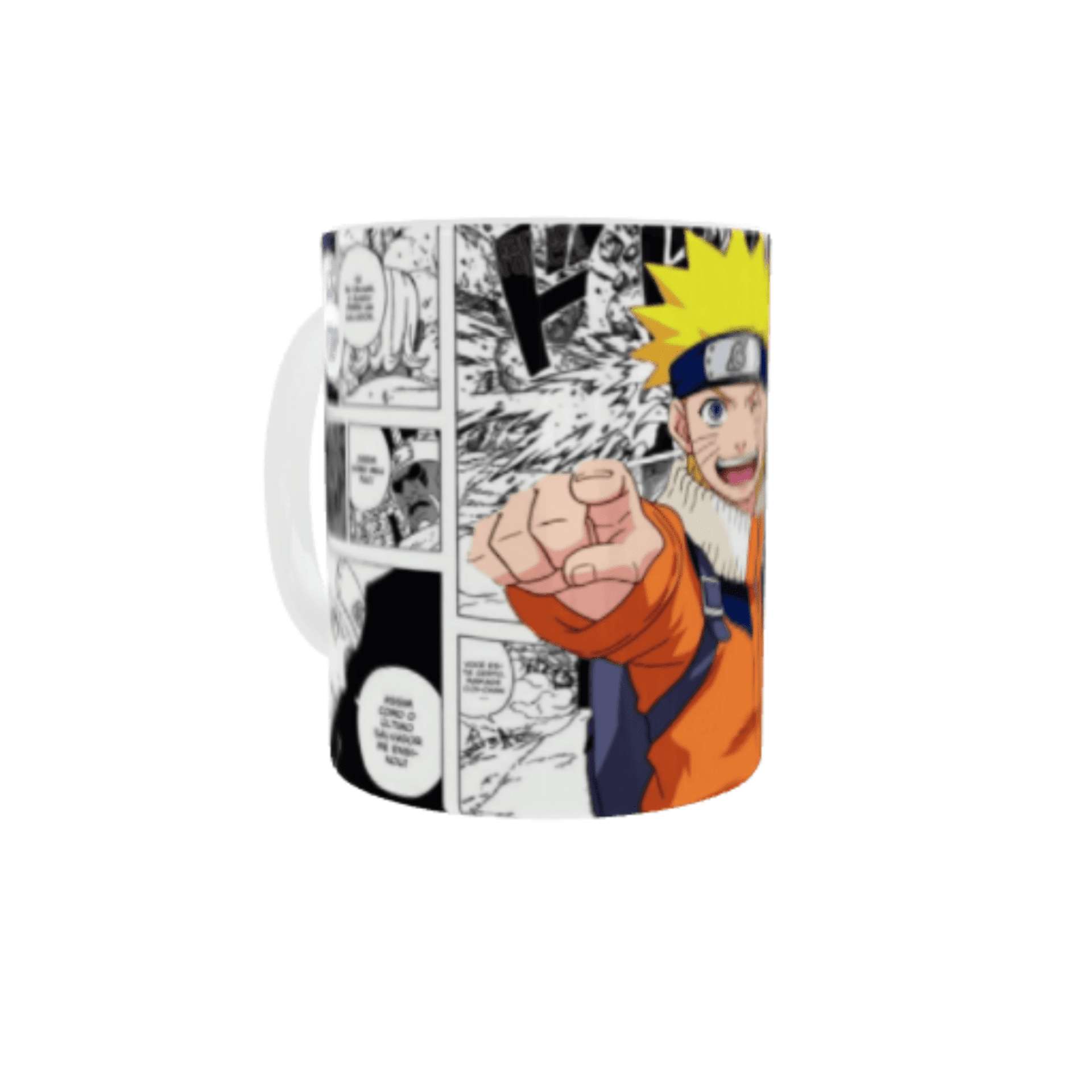 Taza Naruto | Diseño Manga Blanco y Negro - 5