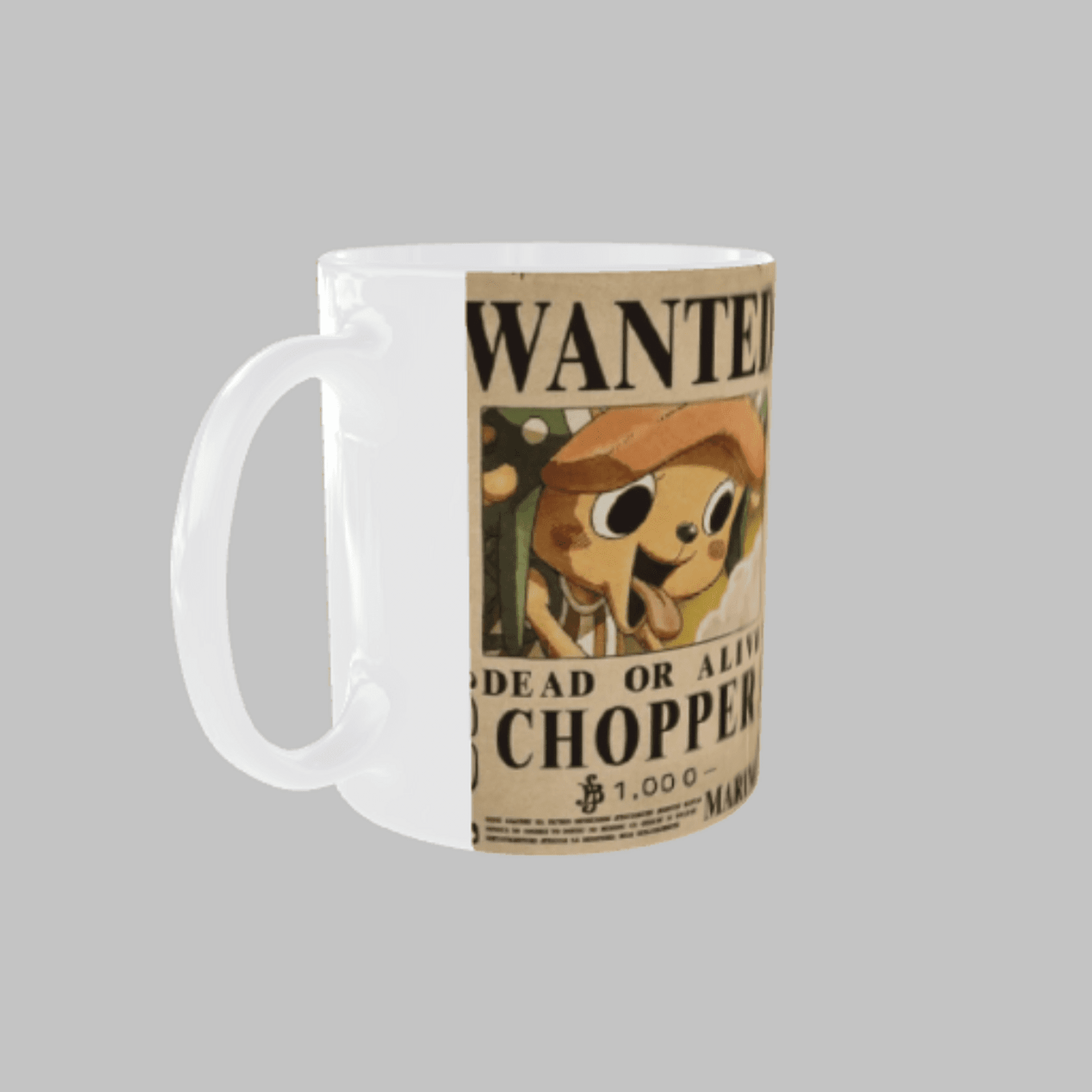 Taza Cartel Wanted Se Busca Chopper – Nueva Recompensa – One Piece - 5